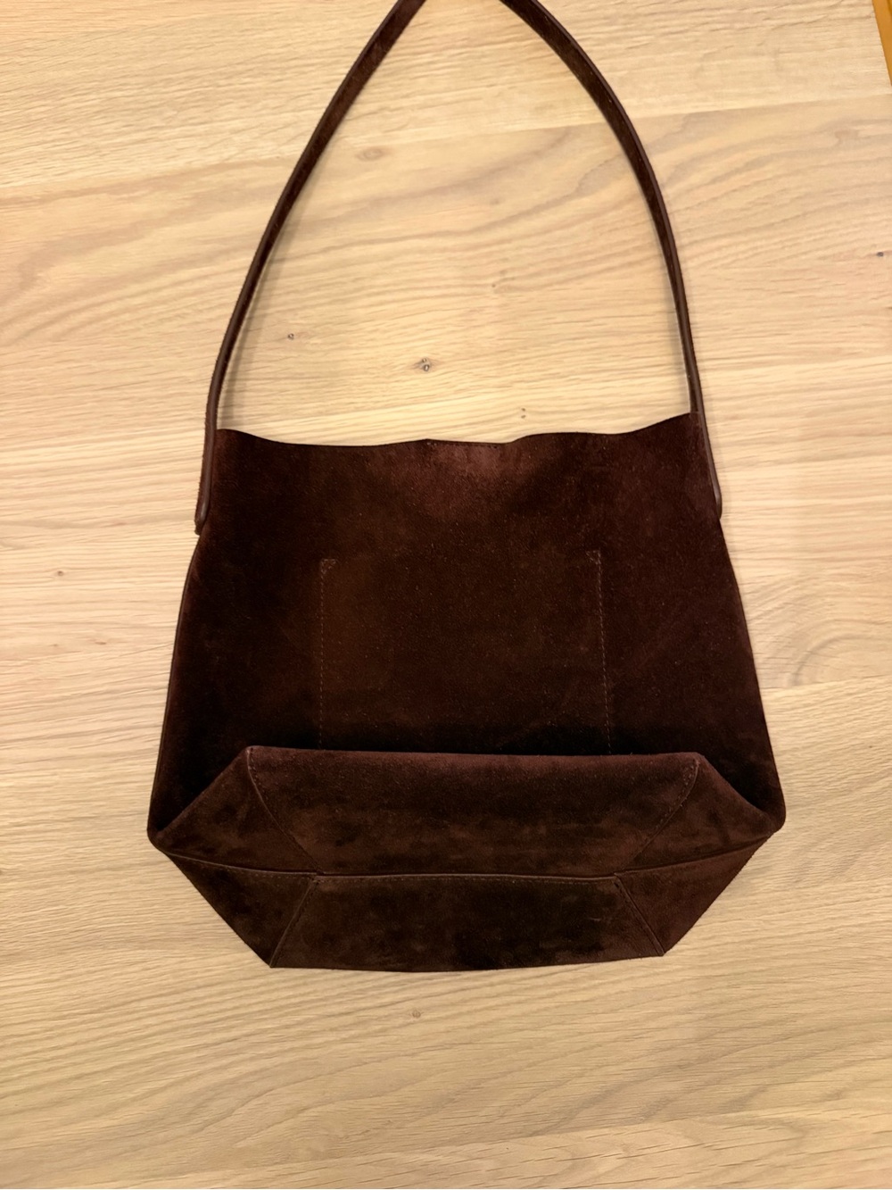 Mansur Gavriel Brown Suede Bucket Tote - Picture 5 of 5